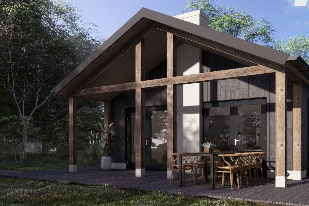 prefab houten huisje