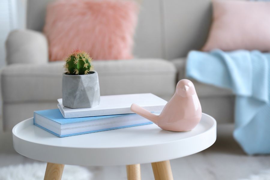 Decoratie woonkamer tafel