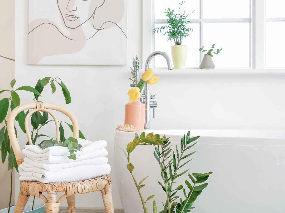 Decoratieve planten badkamer