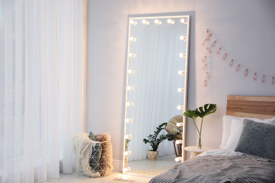 spiegel slaapkamer decoreren want