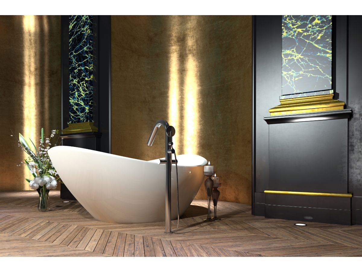 Badkamer houtenvloer