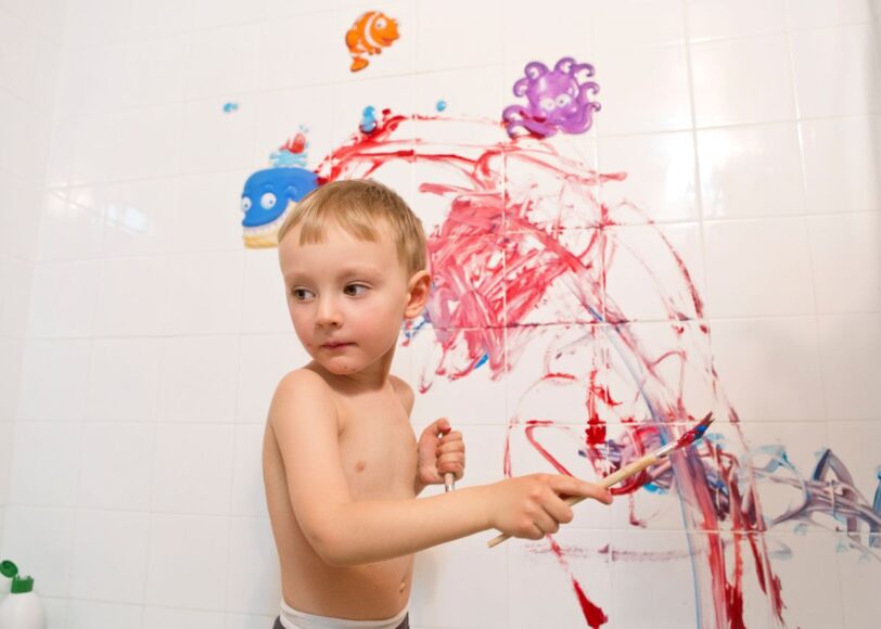 Badkamer vloertegels verven