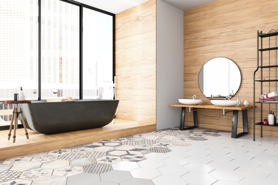 Vinyl badkamer