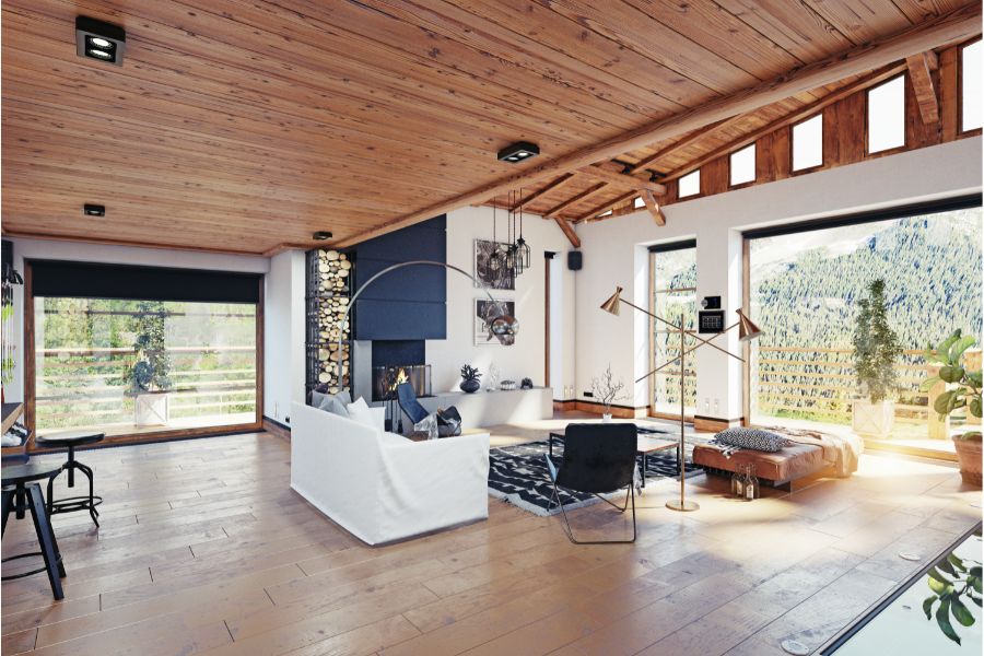 minimalisme in chalet 