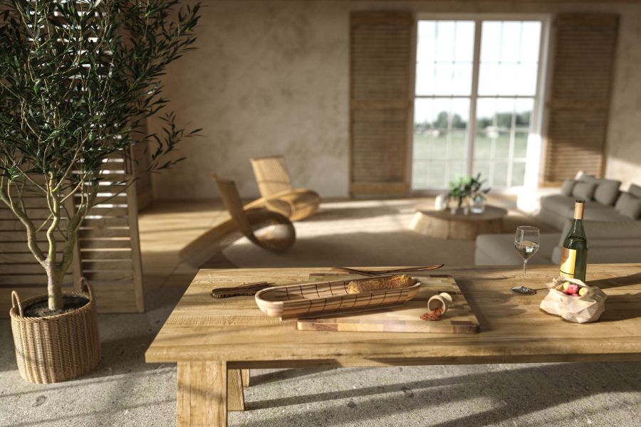 Rustiek Scandinavisch interieur