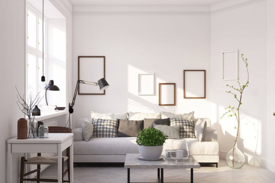 Scandinavische stijl woonkamer