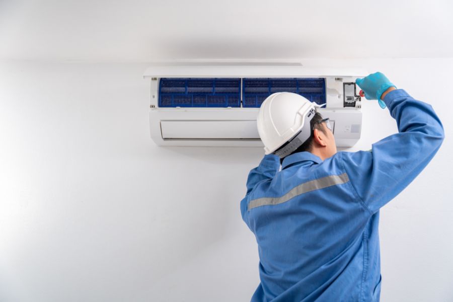 airco unit wegwerken