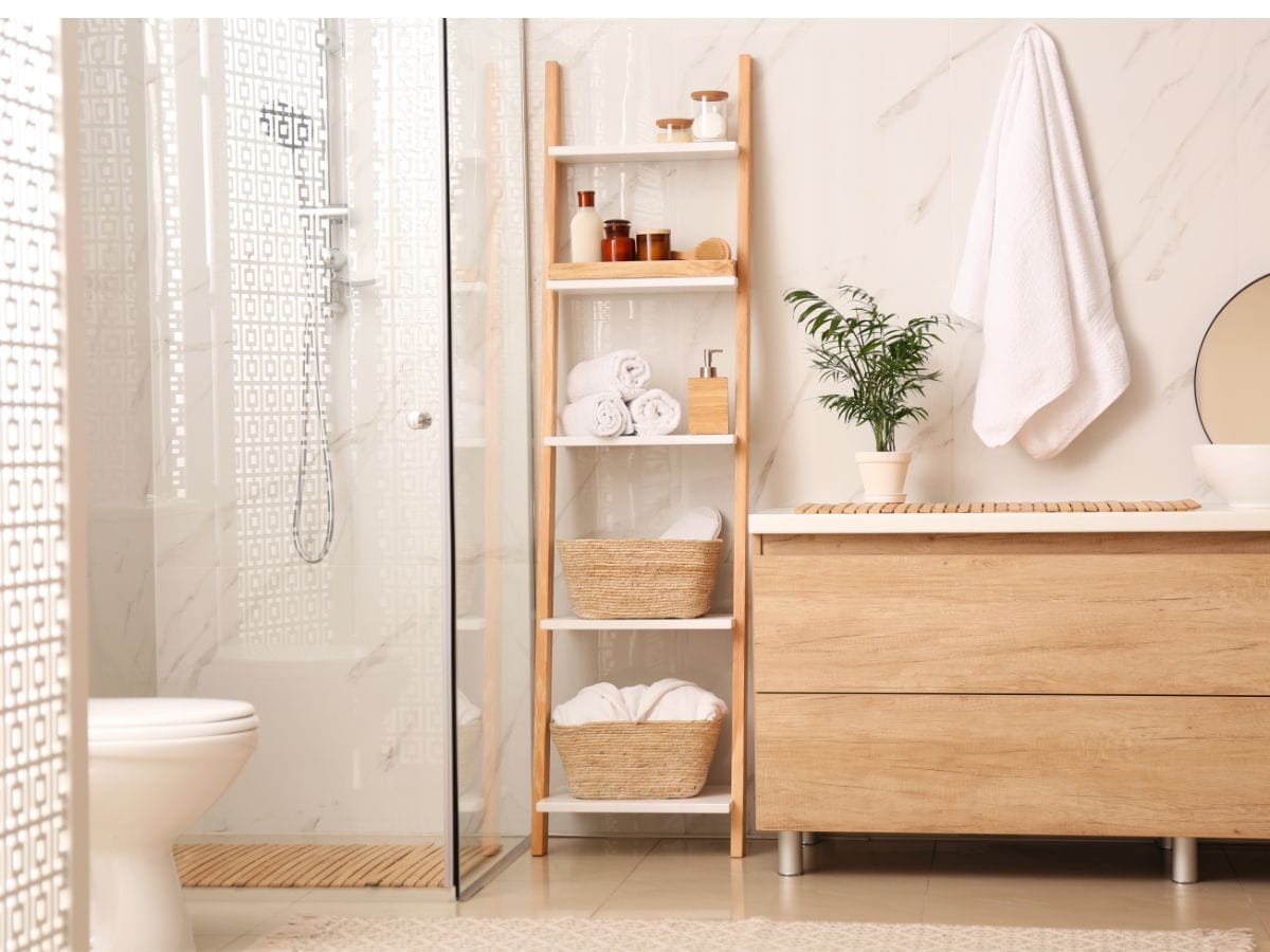 Decoratie ladder badkamer