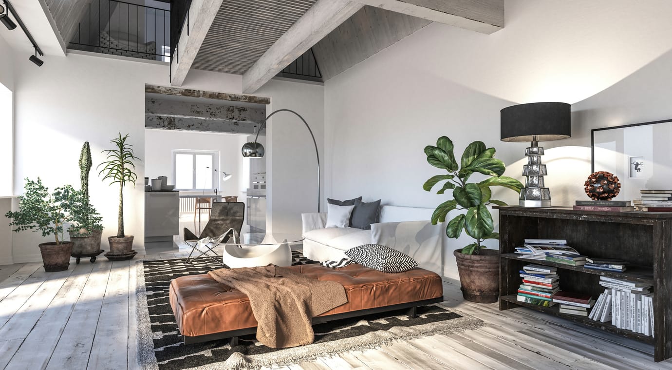 Industrieél interieur woonkamer