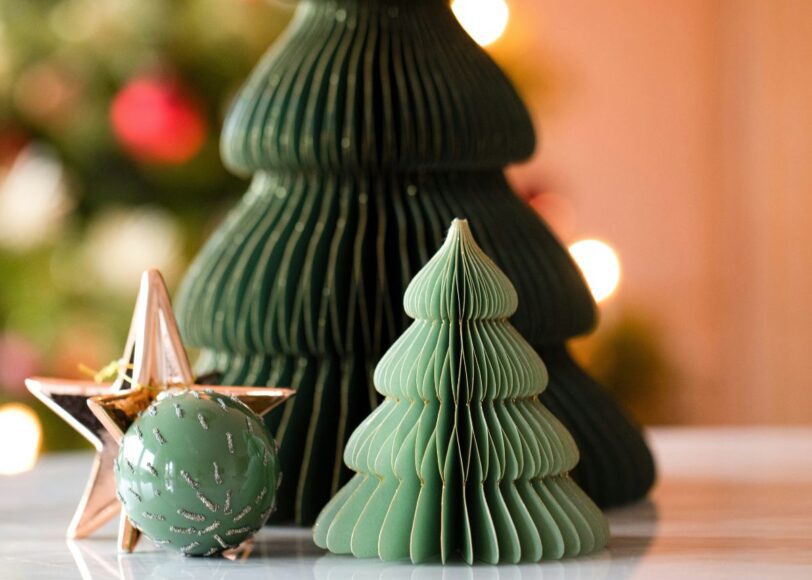 Kerstdecoratie in plaats van kerstboom