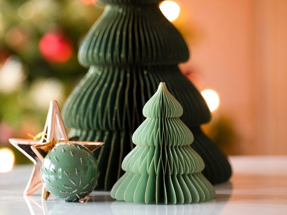 Kerstdecoratie in plaats van kerstboom