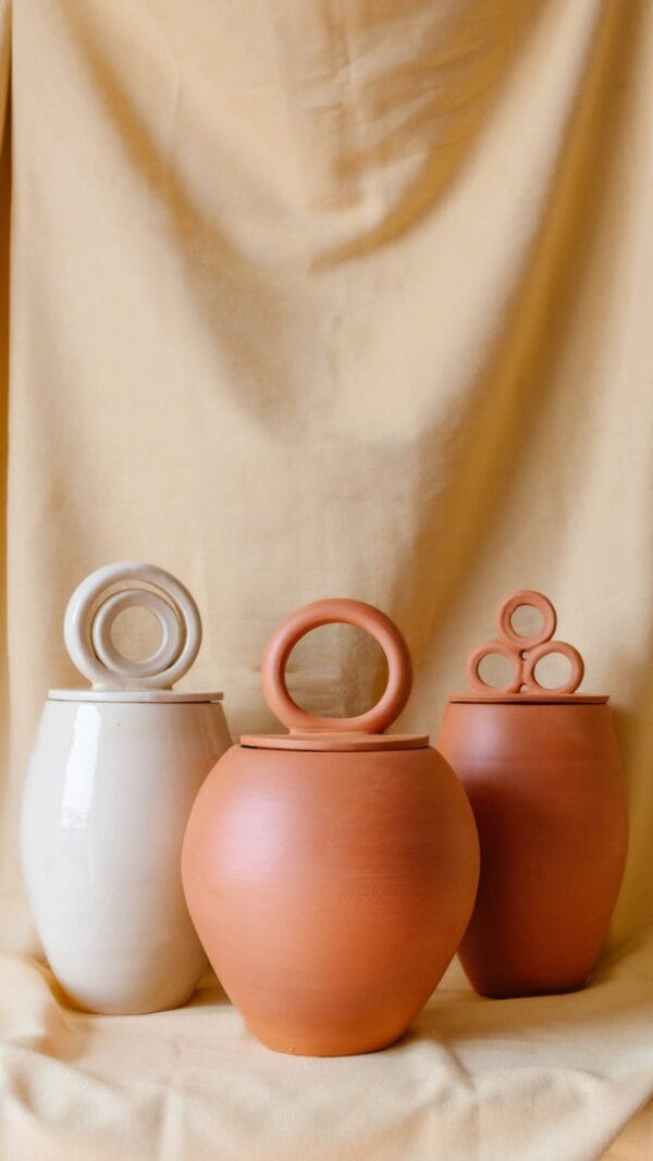 Witte Terracotta Pot - Afbeelding 4