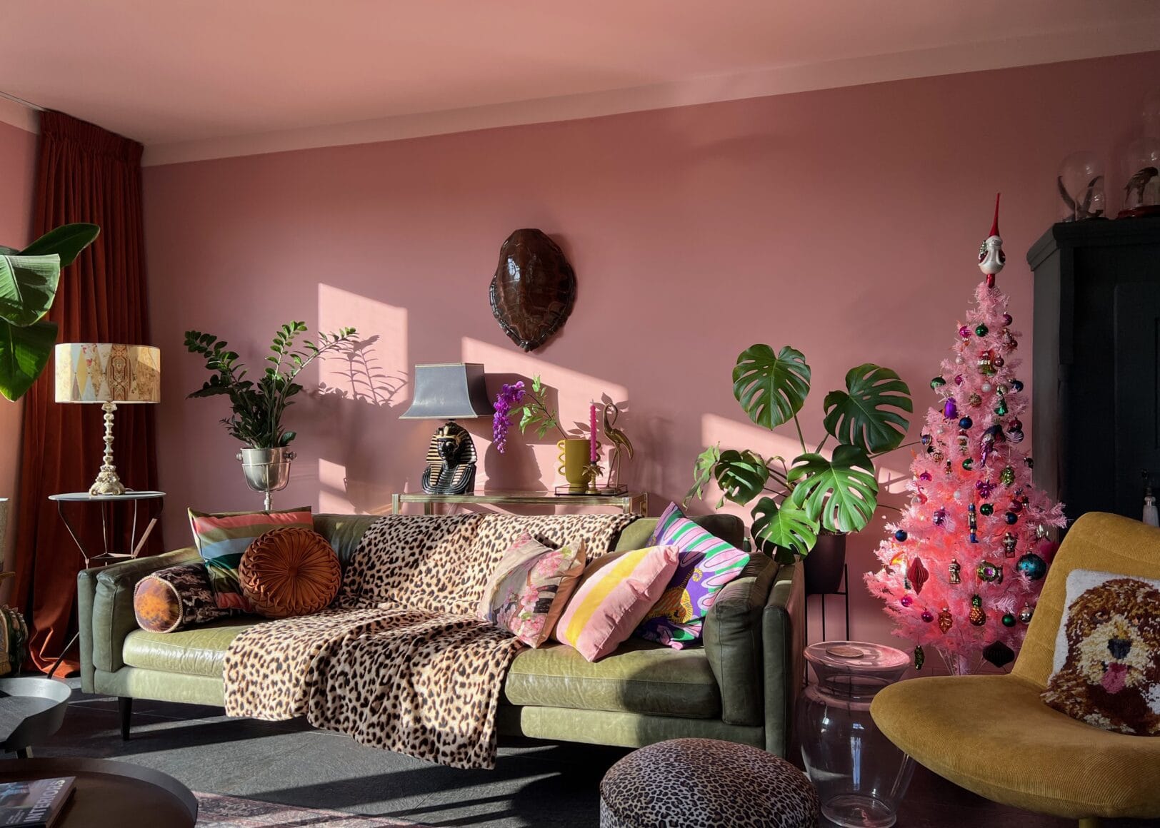 Kerstboom roze