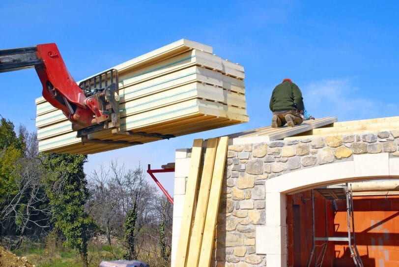 Dak van sandwichpanelen