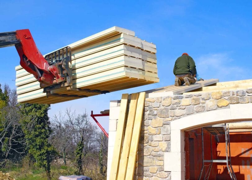 Dak van sandwichpanelen